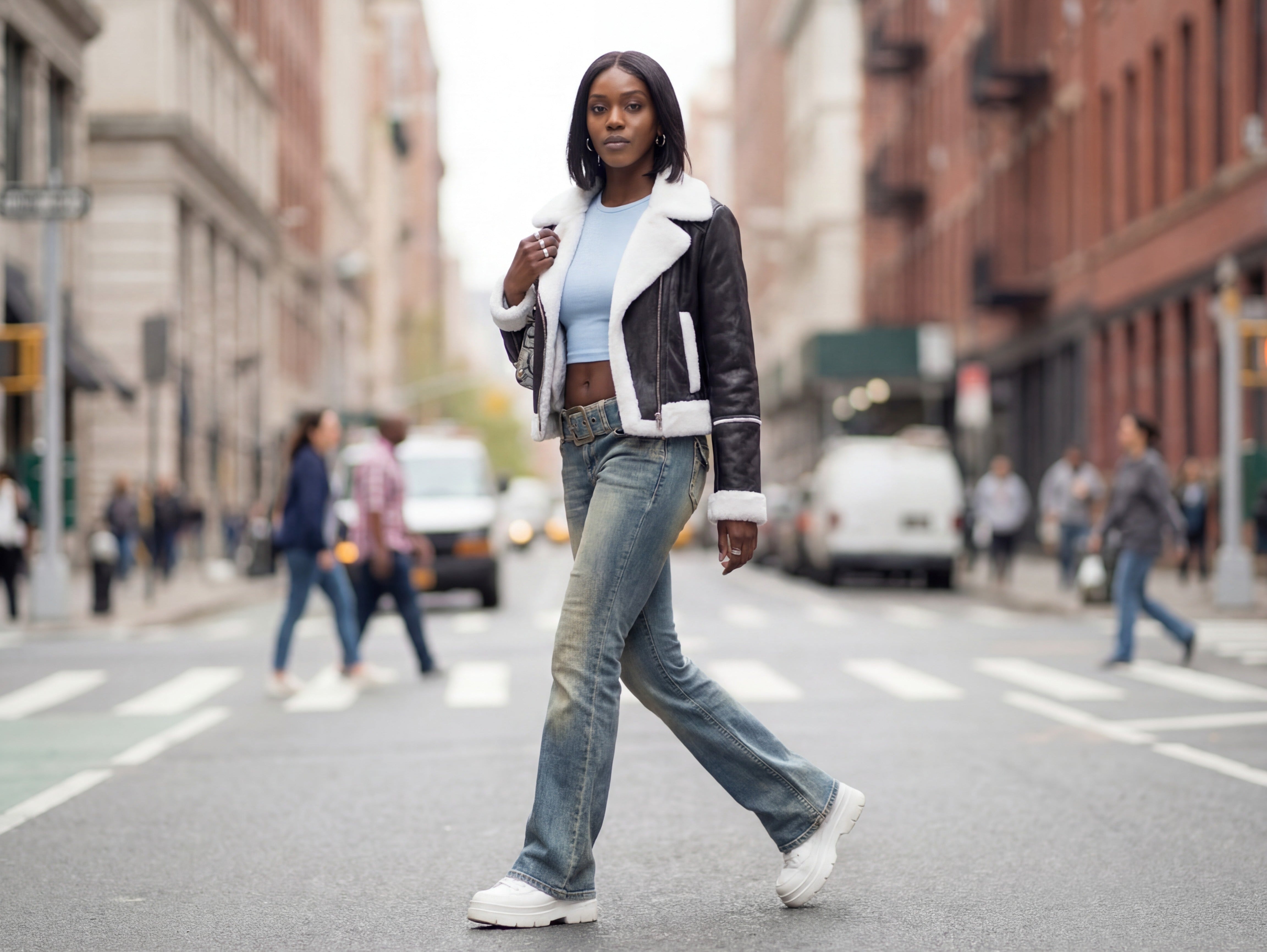 Lederjacke kombinieren 2026: Die besten Outfits mit Braun, Wildleder & den neuen Trendfarben