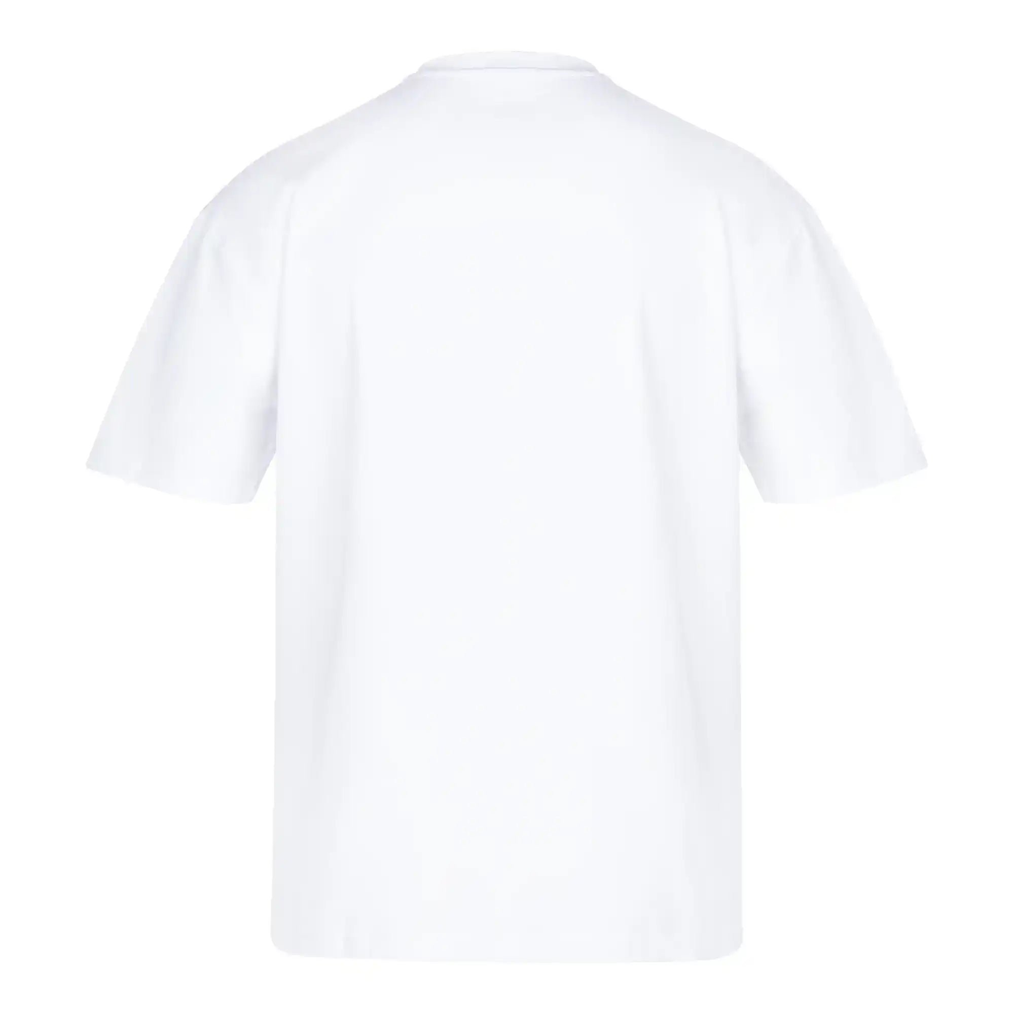 Das trueprodigy Ravi Oversize-Shirt ist von hinten auf einem weißen Hintergrund abgebildet. Dieses Unisex-T-Shirt besteht aus schwerem Jersey-Stoff und hat einen großen trueprodigy-Schriftzug auf der Vorderseite, ohne sichtbare Logos oder Muster auf der Rückseite.