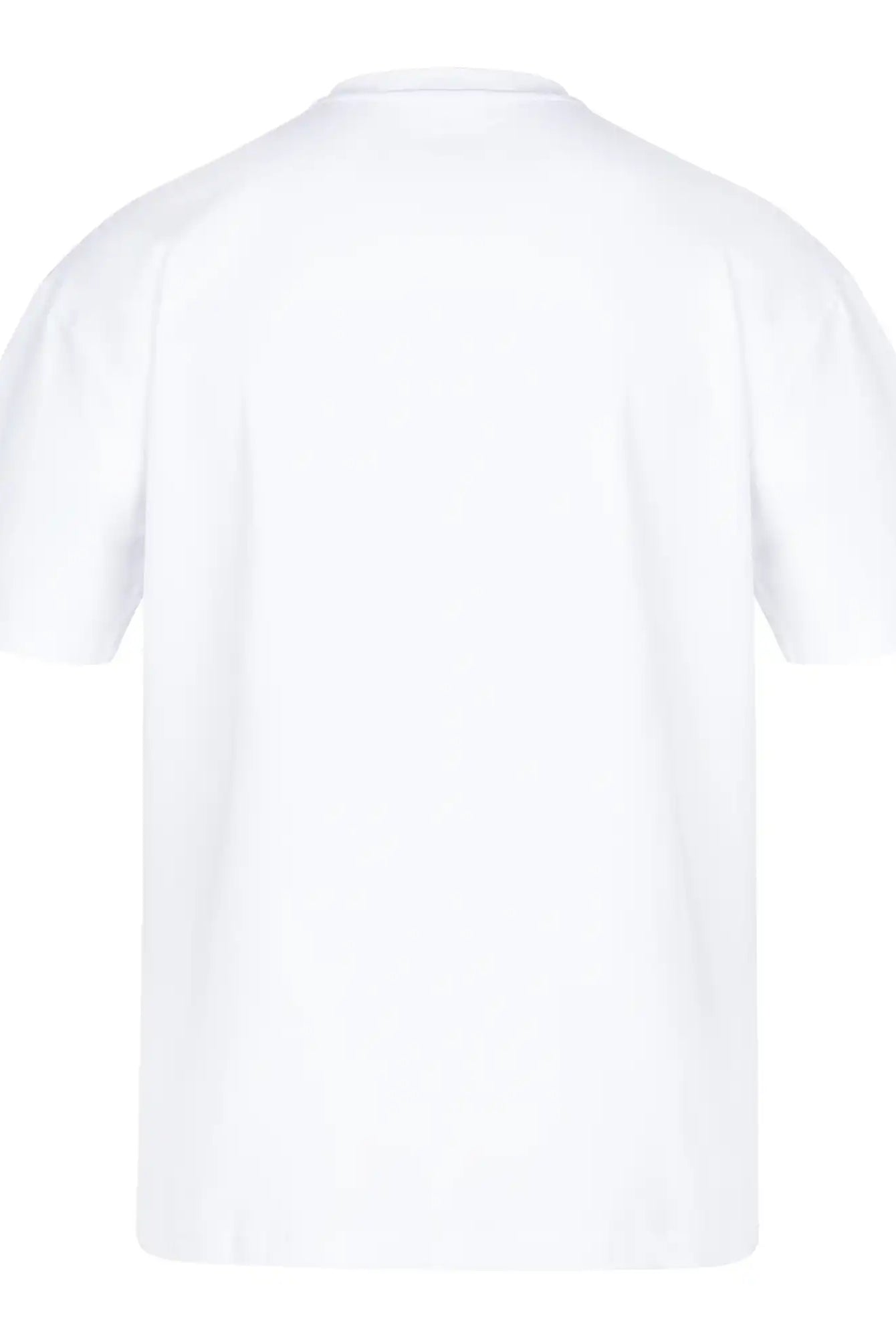 Das Yuki Oversize-T-Shirt von trueprodigy verfügt über eine Adlergrafik und TPDY-Schriftzug. Aus schwerem Jerseystoff gefertigt, bietet dieses Unisex-Shirt einen modernen Look mit kurzen Ärmeln, von der Rückseite vor weißem Hintergrund gezeigt.