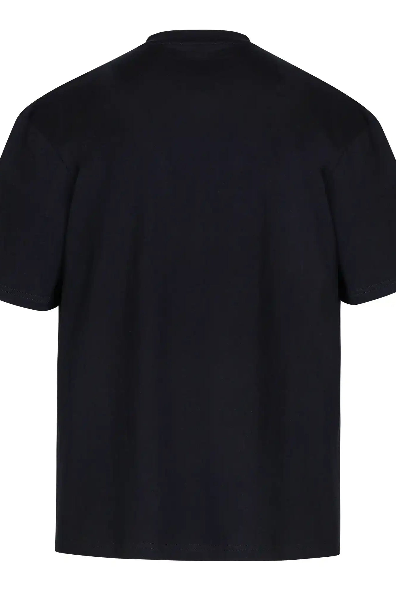 Das Jamie F Oversize-T-Shirt von trueprodigy aus schwerem Jerseystoff zeigt einen schlichten schwarzen Rücken, ist unisex geschnitten und bietet für einen cleanen Look keine sichtbaren Logos oder Muster.