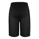 Die Allen Short aus Mesh von trueprodigy zeigt sich von hinten in Schwarz mit einem elastischen Bund und einer lockeren Passform für atmungsaktiven Komfort. Sie ist aus perforiertem Mesh-Gewebe auf einem schlichten weißen Hintergrund gefertigt.