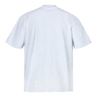 Rückansicht des trueprodigy Nika F, einem schlichten hellgrauen Kurzarm-Unisex-T-Shirt. Dieses Oversize-Shirt präsentiert sich auf weißem Hintergrund und unterstreicht so sein schlichtes Design und seinen lässigen Stil ohne Logos oder Muster, gefertigt aus bequemem Jerseystoff.