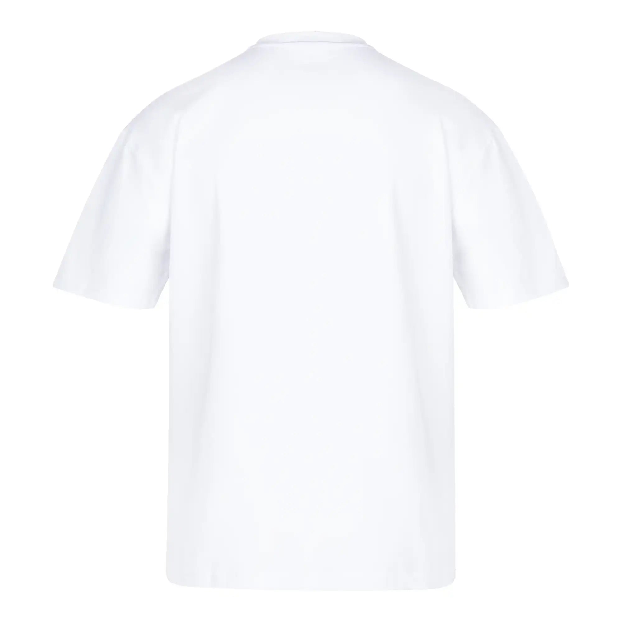 Das Marin Oversize-T-Shirt von trueprodigy ist ein Unisex-Shirt, das auf der Rückseite schlicht und ohne Muster erscheint. Es ist weiß, wird flach präsentiert und besticht vorne durch einen edlen Schriftzug auf der Brust.