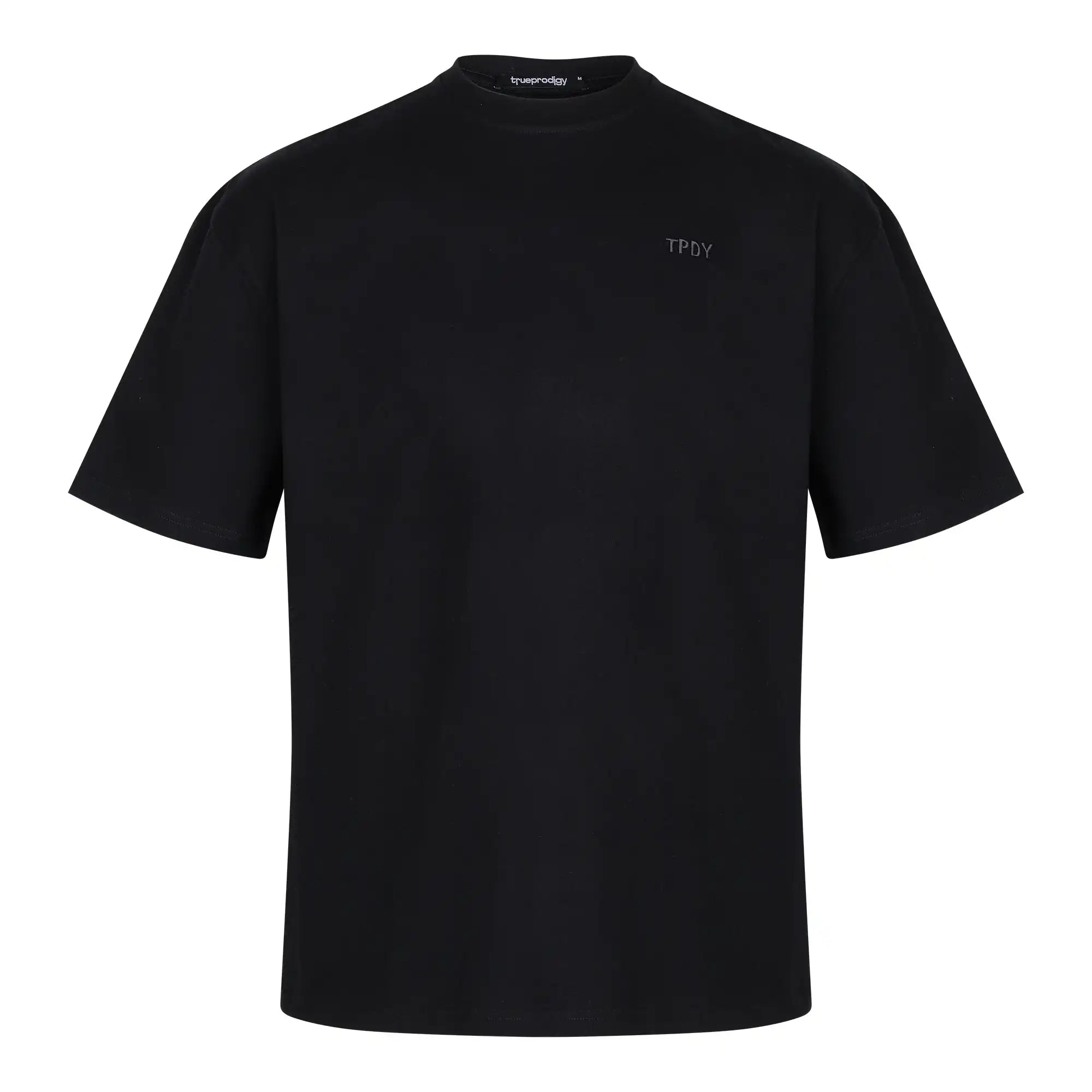 Das Haram F Oversize-T-Shirt mit TPDY-Stickerei & cleaner Optik von trueprodigy ist ein Unisex Shirt mit Rundhalsausschnitt, kurzen Ärmeln und dezentem TPDY-Schriftzug auf der Brust - perfekt für vielseitigen Alltagsstil.