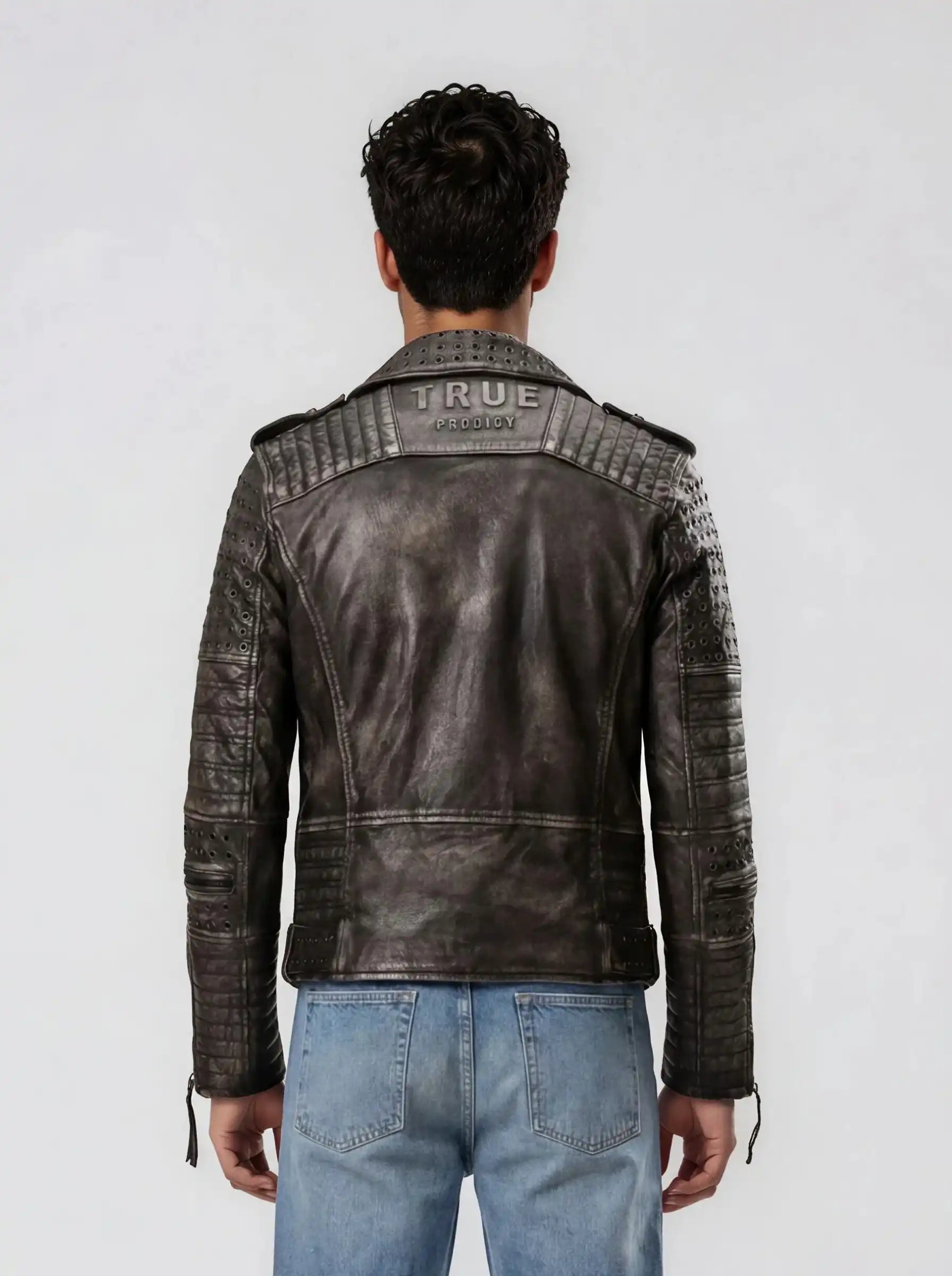 Vintage Biker Lederjacke Herren „Geralt